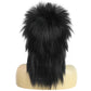 BESTBEL Black Mullet Wig Rocker Punk Hair Gothic 80s Wig Rocking Diva Wigs