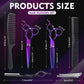 Dragon Creek Hair Cutting Thinning Scissors Set Haircut Texturizing Blending Hairdressing Shear Kit Professional for Stylist, Hairdresser, Men, Women, Kids Salon Barber Home Purple 9pcs 6"