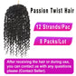 Bileaf Passion Twist Crochet Hair 18 Inch Crochet Passion Twist Hair Pretwisted, Pre Looped 8 Packs Passion Twist Crochet Braids Passion Twists Bohemian Twist Crochet Hair for Women Girls and Kids 1B