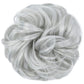 CJL HAIR Large Messy Bun Hair Piece Wavy Curly Scrunchies Synthetic Chignon Ponytail Hair Extensions Thick Updo Hairpieces for Women (Light Silver Grey)