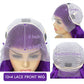 Purple wig Human Hair Body Wave Human Hair Wig Pre Plucked 200 Densily Purple Lace Front Wig Human Hair 13x4 HD Lace Frontal wig 32 Inch