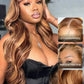 KLAIYI Wear And Go Glueless Wig Bye Bye Knots 13x4 Precut Lace Front Wigs Human Hair Ombre Highlight Blonde Body Wave Wig Pre Bleached Pre Everything Pre Plucked with Baby Hair 3S Ready to Wear 26Inch