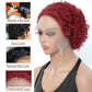 Red Short Curly Wigs - Pixie Cut Lace Front Wigs, 6 Inch Human Hair, Burgundy, HD Lace Front, Plucked, for Black Women