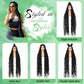 Youthfee 48" Black Butterfly Braided Wig with Lace Front, Synthetic Hair, Women