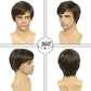 Mens Short Brown Wigs for Men Synthetic Realistic Natural Hair Male Cosplay Party Halloween Wigs