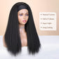 WIGNEE Kinky Straight Headband Wig for Women, 22 Inches, Yaki Straight Wigs with Black Headband, Synthetic Hair, Easy to Style, No Lace Front, No Glue