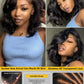 Sunber Put On and Go Glueless Light Yaki Loose Wave Bob Human Hair Wigs Pre Plucked Pre Bleached Human Hair Bye Bye Knots Pre Cut 13x4 HD Lace Front Lace with Elastic Drawstring Pre Everything 10Inch