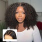ISEE M-Cap Kinky Curly Wear Go Glueless Wigs Human Hair Pre Plucked Pre Cut Bleached Knots 9x6 HD Lace Glueless Human Hair Wigs For Women 20 Inch
