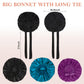 3Pcs Silk Bonnet for Sleeping, Satin Hair Bonnets for Sleeping Black Curly Hair Women Extra Large Jumbo Bonnet with Tie Band Braids (Black+Peacock Blue+Purple)