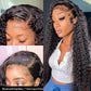 SISIFIRE Wigs for Black Women 13x6 Water Wave Lace Front Wigs Synthetic HD Lace Front Wig Natural Hairline Pre Plucked Glueless Wet and Wavy Lace Front Curly Wigs