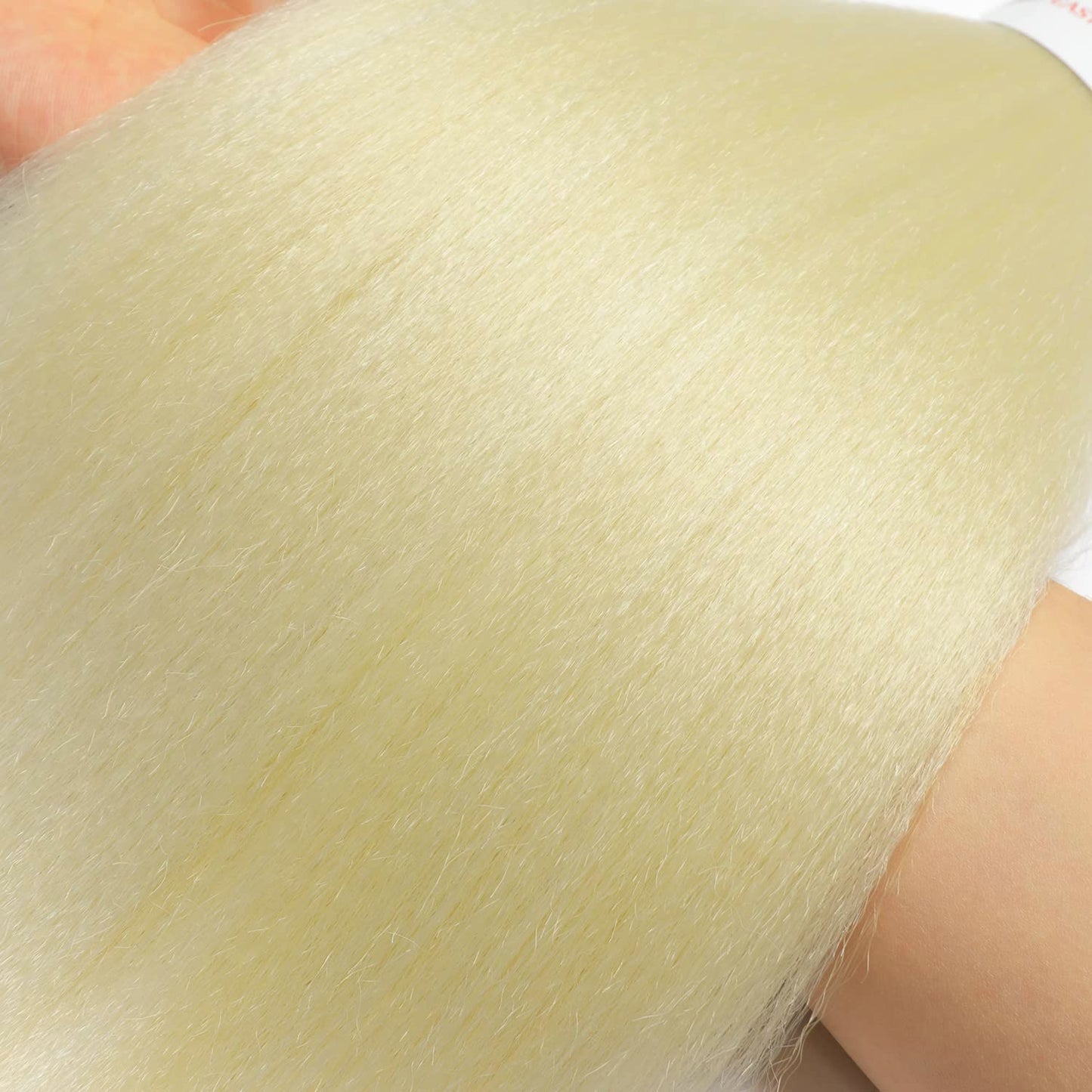Blonde Braiding Hair Pre Stretched 3 Packs 24 Inch Pre-stretched Braiding Hair Soft Yaki Texture, Hot Water Setting Hair Extensions for Braids Bleached (24in,#613)