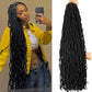 6 Packs Soft Locs Crochet Hair Pre Looped Faux Locs Crochet Braids Goddess Locs Dreadlocs Synthetic Hair For Black Women (1B, 36 Inch (Pack of 4))