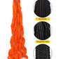20 Inch French Curl Braiding Hair 2 Packs French Curls Braiding Hair Curly Braiding Hair French Curl Box Braids with Curly Ends French Braid in Hair Extensions (20 Inch,Orange,2PC)