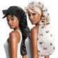2pcs Long Satin Bonnets with Tie Band, Large Braid Bonnet Silky Hair Cap for Locs Women Sleeping, I