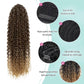 SuCoo Drawstring Ponytail Extension for Women Curly Ponytail Extension Synthetic Hair Natural Wavy Hair Pieces for Daily Use (P4/27,28inch, 160g)
