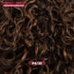 Rebecca Fashion Short Curly Human Hair Wigs for Black Women Side Part Cute Curly Bob Wig Brazilian Remy Non Lace Glueless Wigs Natural Looking Ombre Brown Color