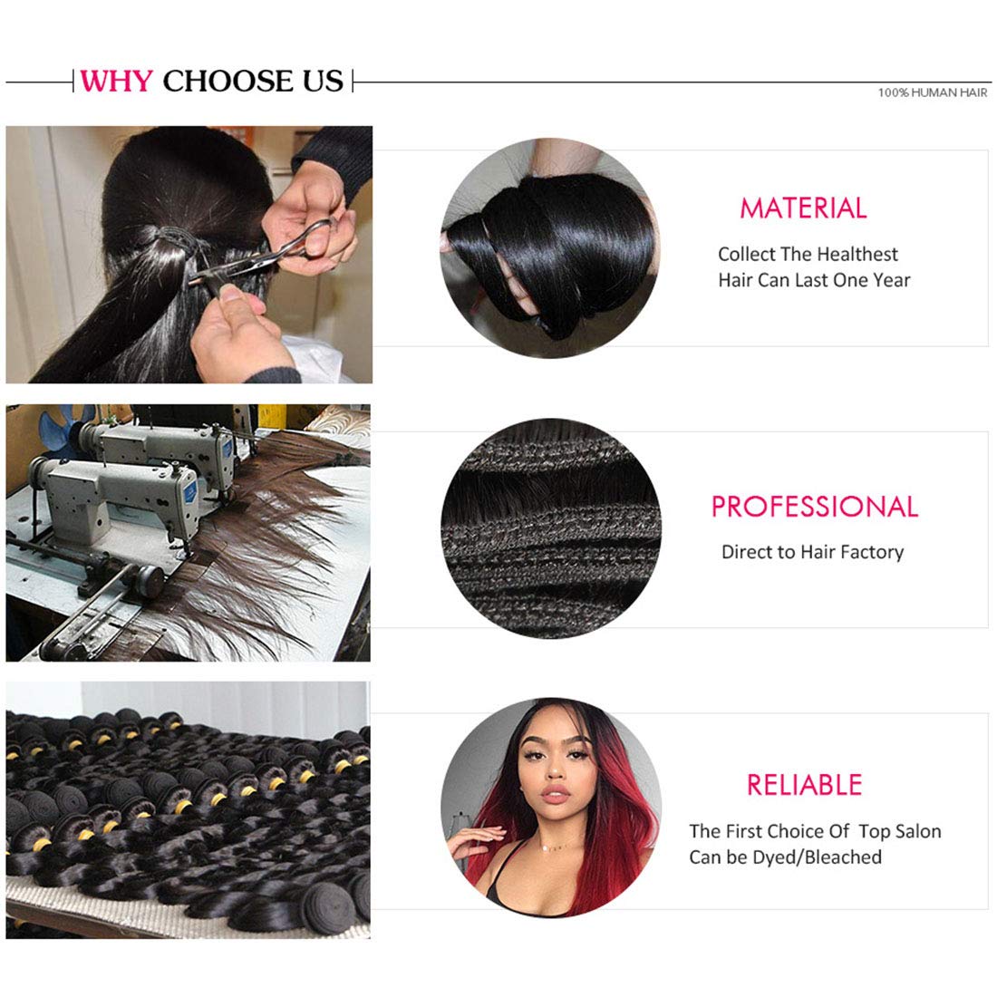 Liang Dian 10 Inch Short Human Hair Bundles Natural Color 4 Bundles 12A Brazilian Virgin Hair 100% Unprocessed Straight Human Hair Bundles(10"10"10"10")