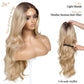 ENCOUNTERU Blonde Wear and Go Glueless Wig with Bangs Synthetic Lace Front Wigs for Women Body Wave Pre Plucked Pre Cut HD Lace Dirty Blonde Wig Middle Part 26 Inch