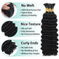 Human Braiding Hair for Boho Braids Human Hair 110g 18 Inch Curly Boho Hair for Braiding Knotless 12A Deep Wave Bohemian 3 Bundles/Pack Natural Color