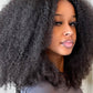 ISEE Women's Glueless 6x4 HD Lace Afro Kinky Curly Wig, 100% Unprocessed Brazilian Virgin Human Hair, 22 Inch