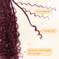 Yewell Goddess Box Braids Crochet Hair 12 Inch Boho Crochet Box-Braids With Curly Ends For Black Women,9 Packs Bohomian Box-Braid Pre Looped Box Braiding(12Inch 9Packs,BUG)
