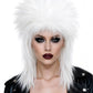 BESTBEL 80s Wig White Mullet Wig Rocking Diva Wigs for Women Punk Hair