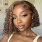 Punmasa Highlight Ombre Bob Wig Human Hair 13x6 Frontal Lace Wig 200% Density HD Lace Front Wigs Human Hair Pre Plucked Bob Wigs for Women 100% Real Human Hair Wig 12 Inch 4/27
