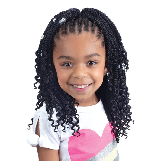 FreeTress Crochet Braids 3X Kids Senegal Twist with Curls 8" (1-PACK, 1)