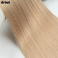 DÉBUT 26 28 30 Inches Long Straight Hair 6 Bundles High Temperature Fiber 300g for Full Head Synthetic Hair Weave Ombre Brown Roots to Blonde