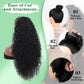 Youthfee 27” Drawstring Ponytail Deep Curly Heat Resistant Instant Clip Ponytail Extension Protective Style Afro Kinky Curly Hair Pieces for Women