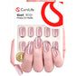 Curvlife Press on Nails Square Acrylic Cat Eyes Pink Fake Nails with Design Full Cover False Reusable Nail Kit with Nail Glue Adhesive Tabs, Women Girl Gift
