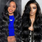 QZOQZO 13x6 Lace Front Wigs Human Hair 180% Density Body Wave Human Hair Wig HD Transparent Lace Front Pre Plucked Glueless Wigs For Women 30 Inch