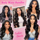 12A Grade Human Hair Bundles Body Wave Bundles Human Hair 26 28 30 Inch 100% Unprocessed Brazilian Virgin Hair Body Wave 3 Bundles Human Hair Extensions for Black Women Natural Color(26 28 30 Inch)