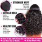 Yavida Water Wave Human Hair Bundles Wet and Wavy Human Hair Bundles Brazilian Unprocessed Remy Hair Water Wave Weave Extensions 22 24 26 Inch Natural Black