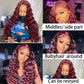 Loose Deep Wave Burgundy Bundles Human Hair with Hd Lace Closure 20 22 24+20inch, 10A Raw Brazilian Human Hair Weave Bundles Wine Red Color