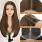 NOSTALGIA Brown Wear and Go Glueless Wigs Pre Plucked Pre Cut for Beginners Synthetic Lace Front Wigs For Woman Long layered Straight 3 Seconds to Wear