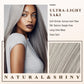 ZAVIDE 30 INCH Lace Front Wig Silver 13X5X1 Lace Front Wig Gray Synthetic Pre Plucked Natural Hair Line Ready to Wear SunKissed HD Lace Daily Wig