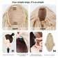 Drawstring Ponytail for Women, 26 inch Synthetic Pony Tails Hair Extensions, Natural Ponytail Hair Extensions for Daily Use (Color: Beige)