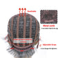 BECUS Short Gray Wigs with Bangs Sliver Gray Wigs Pixie Cut Layered for Women Synthetic with Free Wig Cap(Grey Mix Black)