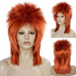BESTBEL 80s Wig Ginger Mullet Wig Rocking Diva Wigs Funny Rocker Punk Hair
