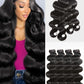 Human Hair Bundles 4 Bundles Hair Extensions Body Wave Human Hair 16 18 20 22 Inch 100% Unprocessed Brazilian Virgin Hair Quick Weave Natural Black