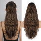 Drawstring Ponytail for Women, 26 inch Long Ponytail Extension, Synthetic Pony Tails Hair Extensions, Highlight Hair Extensions Ponytail for Daily Use (Color: Brown Mixed Honey Blonde)