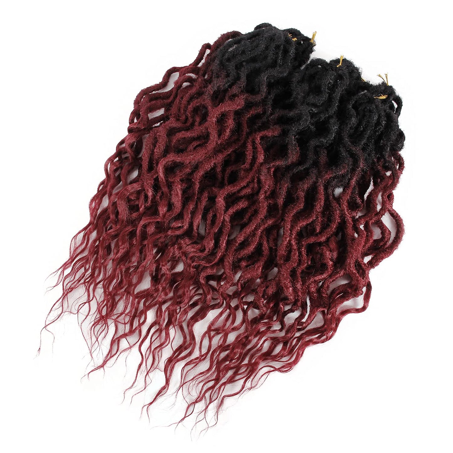 Faux Locs Crochet Hair 24Inch Crochet Locs, 8Packs Soft Locs With Curly Ends Boho Faux Locs Crochet Braids for Black Women (1B/BUG, 24(Pack of 8))