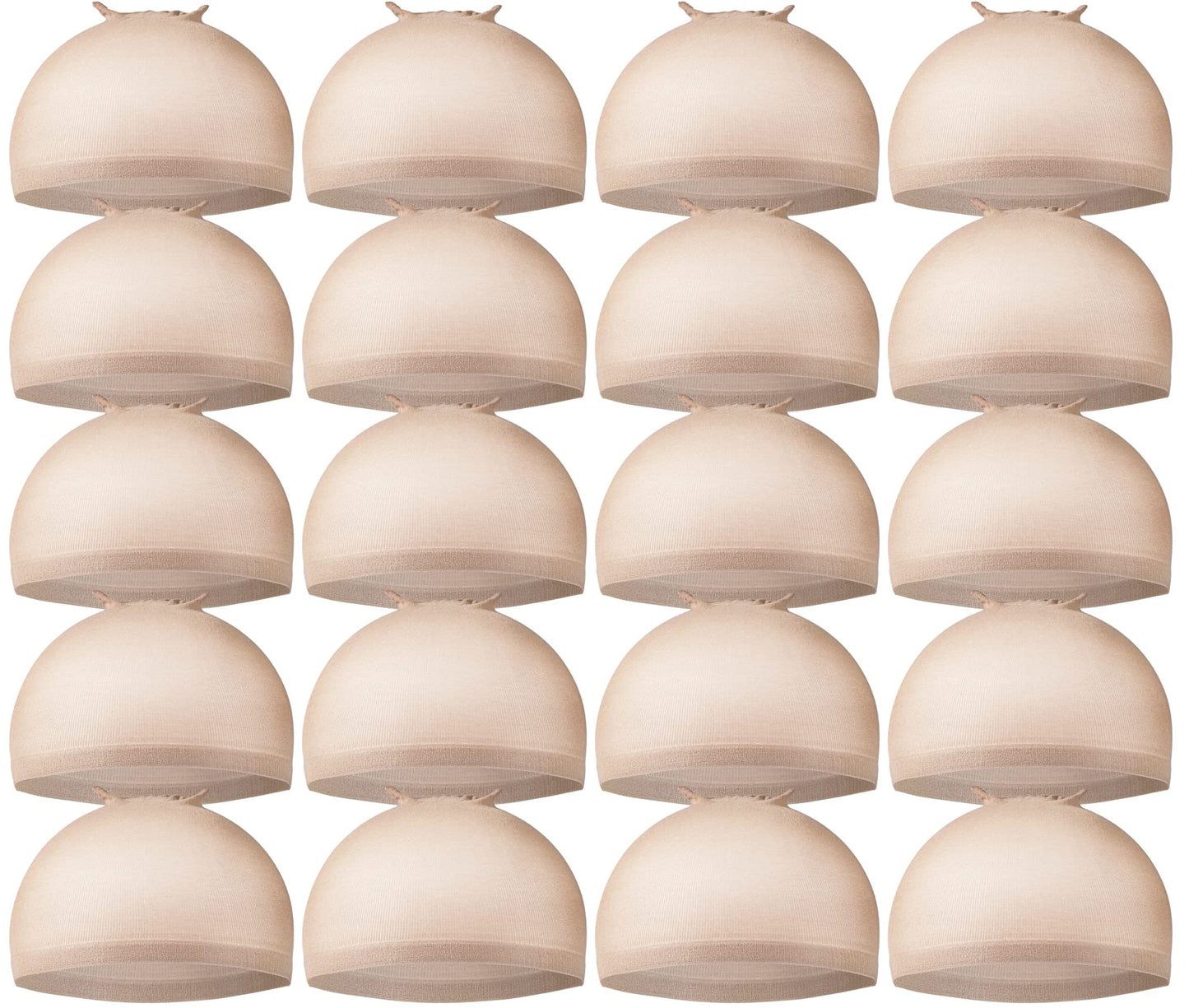 Teenitor Wig Cap, Nylon Wig Caps, 20Pcs Stocking Wig Caps for Women Nude