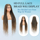 Olymei 360° Hd Full Lace Knotless Braided Wigs for Women Box Braid Wig with Baby Hair Premium Synthetic Long Light Brown Braided Lace Front Wigs 36Inch