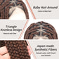 Lexqui 36" Knotless Braided Wigs for Black Women Braided Lace Front Wigs with Triangle Knotless Full Double Lace Front Box Braid Wig with Baby Hair Synthetic Hair Braid Wig Brown
