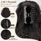 ORSUNCER Ponytail Extension 18" Curly Pony Tail Clip in Claw Ponytail Fluffy Natural Looking Synthetic Hairpiece for Women