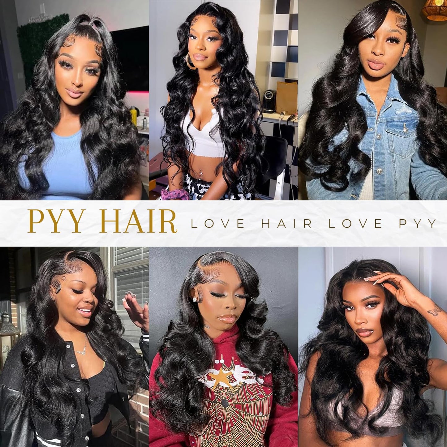 PYY 13x4 HD Lace Front Wig Human Hair, Body Wave Wig with Pre-Plucked Natural Hairline, 250 Density, Raw Human Hair Soft, Full, Glueless Wig for Women, 30 Inch Natural Color