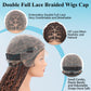 Olymei Boho Braided Wigs for Black Women Knotless Braided Wigs Box Braid Wig with Baby Hair Full Double Lace Ombre Brown Boho Braided Wig Premium Synthetic Lace Braided Wig,36" Double Lace