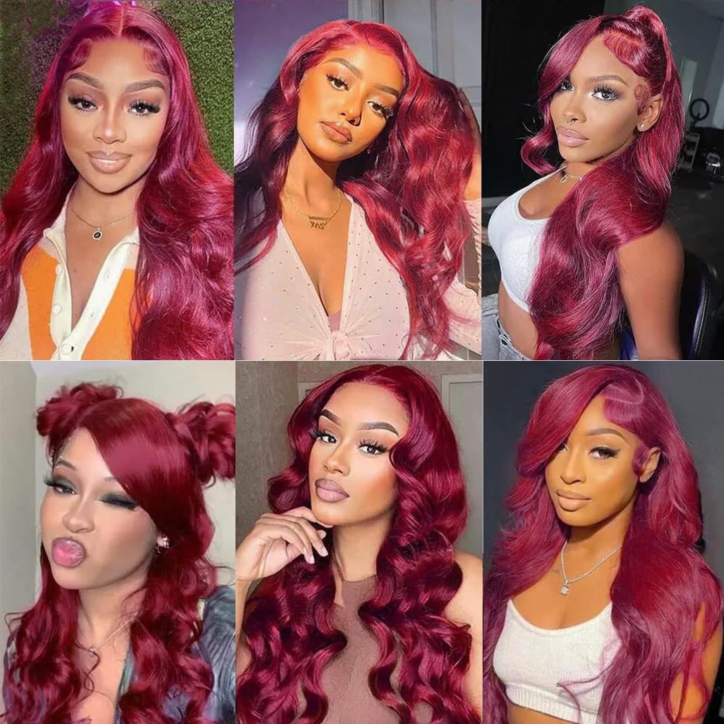 QZOQZO 99j Burgundy Lace Front Wigs Human Hair 13x6 Body Wave Lace Front Wigs Human Hair Pre Plucked Glueless Red Wig Wine Red Lace Front Wigs for Women Reddish Brown 180% Density 22Inch